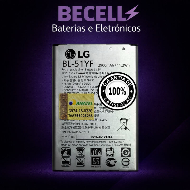 Bateria Lg G4 H818P BL-51YH org promoçao p + NF + Entrega Direta