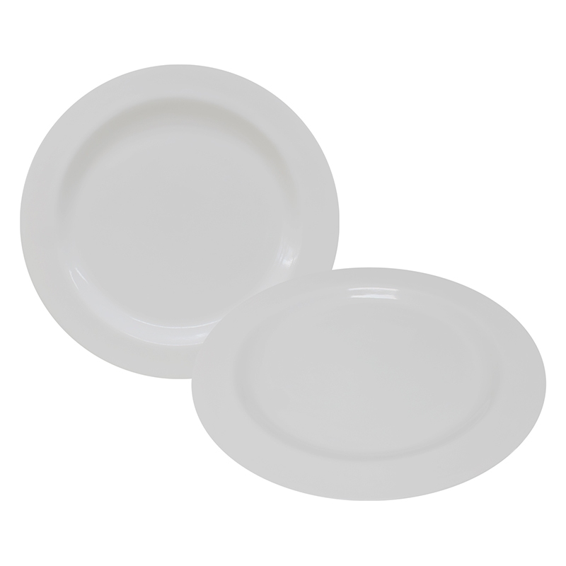 Kit Prato Redondo 28cm Raso Melamina Branco c/ 12 Und Bestfer em Oferta na Shopee