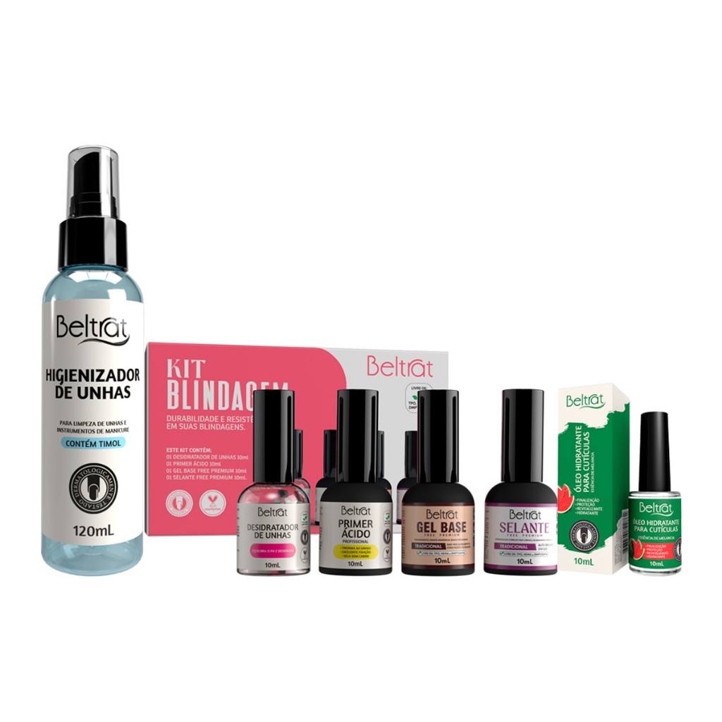 Beltrat - Kit Blindagem Sem Tpo Prep Óleo Hidratante De Cutícula Melancia