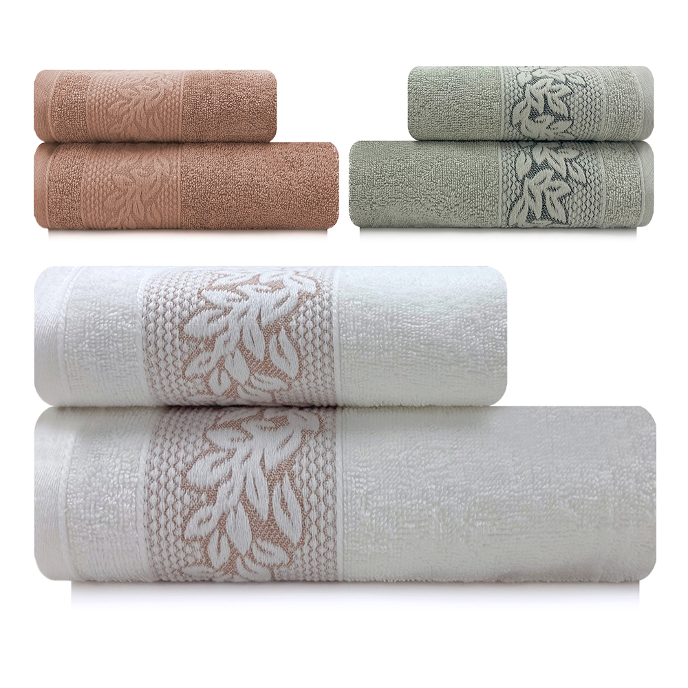 Toalhas de Banho e Rosto Provence em Algodão Kit com 2Pçs BF Casa Karsten em Oferta na Shopee