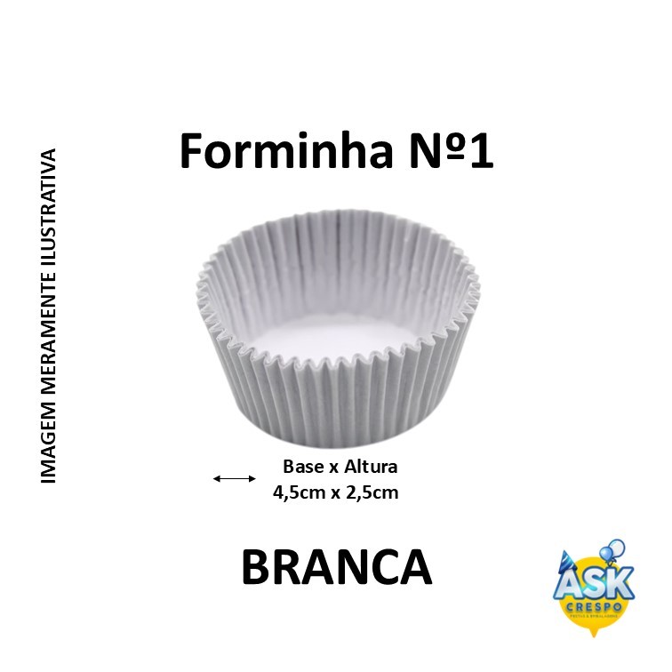 100 Forminhas de Papel Branca Nº1 Plac (4,5x2,5cm) Doces e Festas em Oferta na Shopee