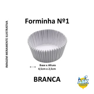 100 Forminhas de Papel Branca Nº1 Plac (4,5x2,5cm) Doces e Festas em Oferta na Shopee