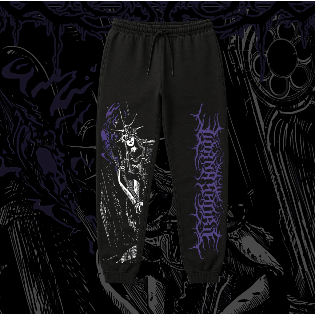 Calça Baggy Balão Wide Leg Streetwear Unissex Lorna Shore Banda D Rock Deathcore Gótico Freya Nordic em Oferta na Shopee