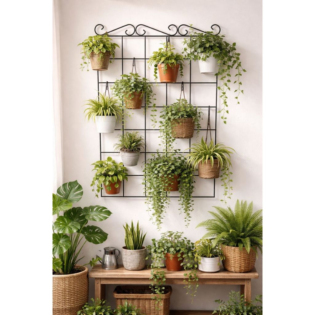 Treliça Painel De Ferro Para Jardim Vertical 74 X 50cm