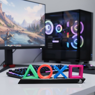 Letreiro Gamer PlayStation Decorativo 3D Símbolos Controle PS NÃO LUMINOSO Decoração Setup Geek 3D em Oferta na Shopee