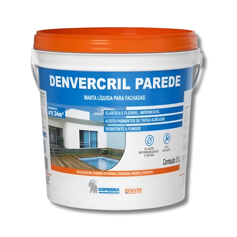 Manta Liquida Parede Denvercril Branca 3,6kg Impermeabiliza em Oferta na Shopee