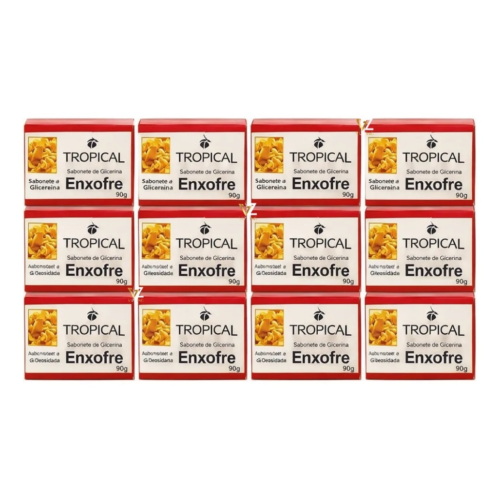 Kit 12 Sabonete Enxofre Tropical 90g em Oferta na Shopee