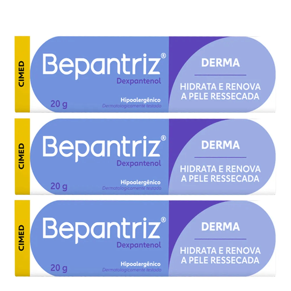 Kit Bepantriz Derma Creme 20g 3 Unidades