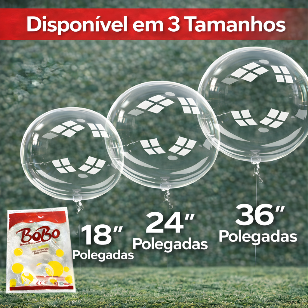 Balão Bubble Bolha Transparente 18" 24" 36" Polegadas