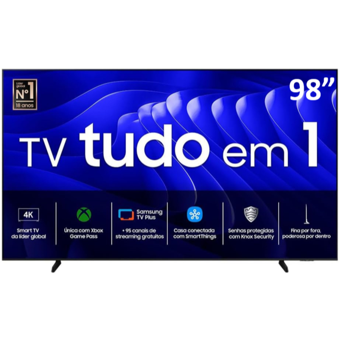 Smart TV Samsung Super Big 98" Crystal 4K UHD Wi-Fi Tizen - UN98DU9000GXZD em Oferta na Shopee