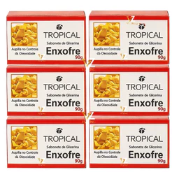 Kit 6 Sabonete De Enxofre Barra Tropical