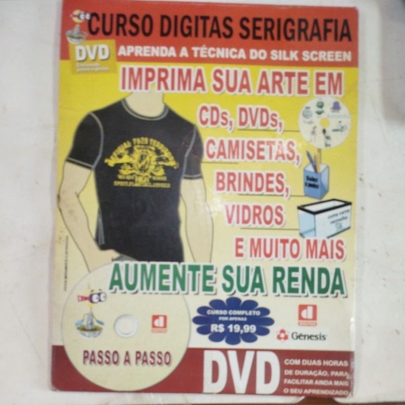 Revista e Dvd Cursocurso Digitais Serigrafia - Aprenda a Tecnica do Silk Screen