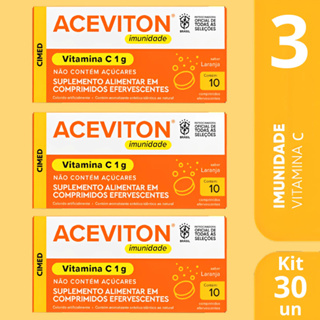 Kit Vitamina C Aceviton Imunidade Laranja 10 Cpr - Cimed em Oferta na Shopee