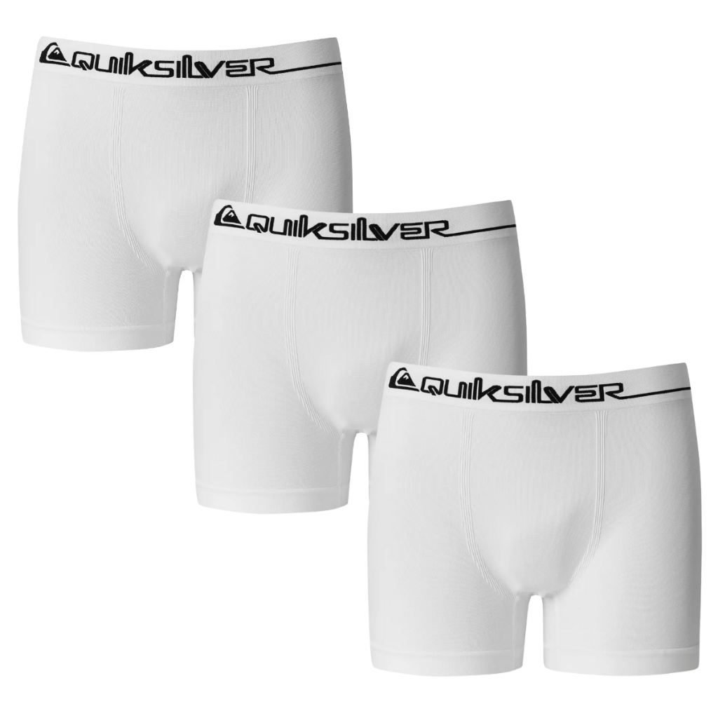 Kit 3x Cueca Boxer Masculina Sem Costura Quiksilver Original Seamles em Oferta na Shopee