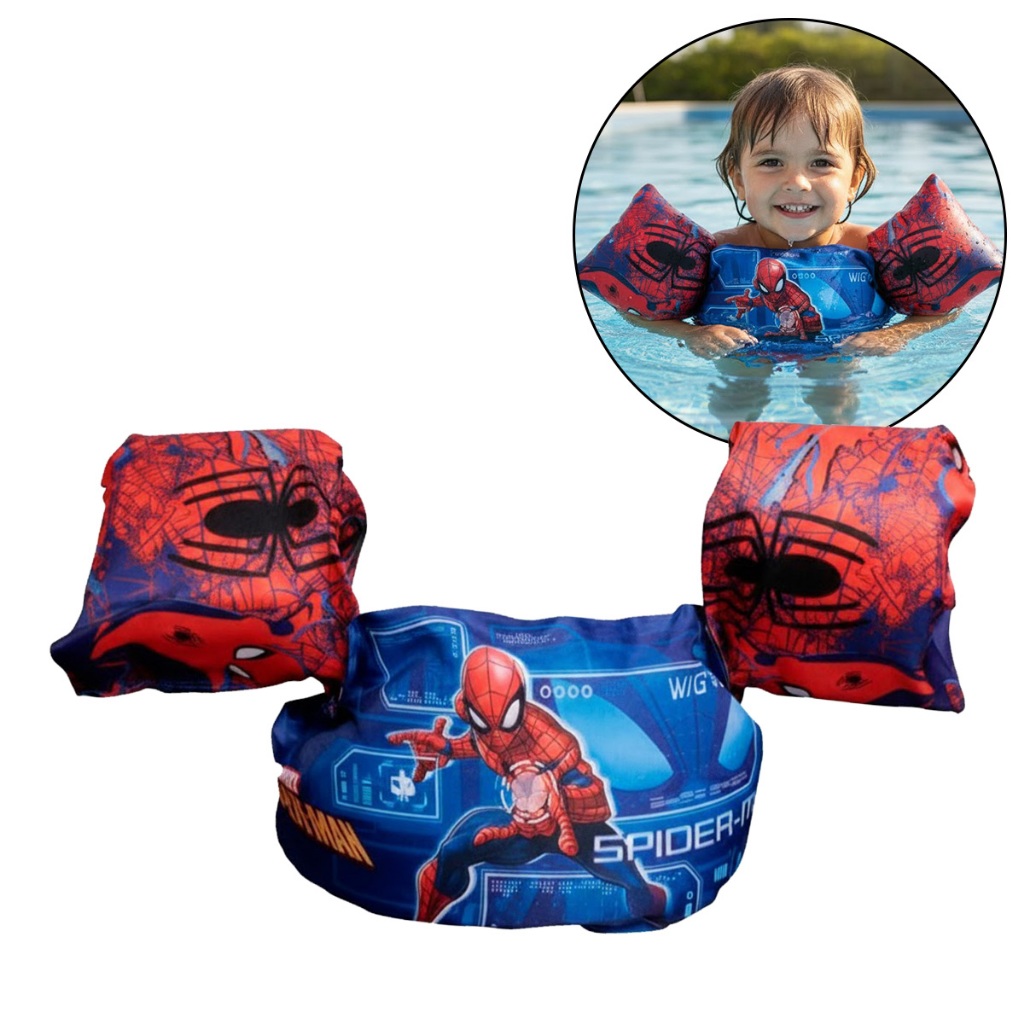 Boia Colete Salva Vidas Infantil Etitoys Spiderman 25kg em Oferta na Shopee
