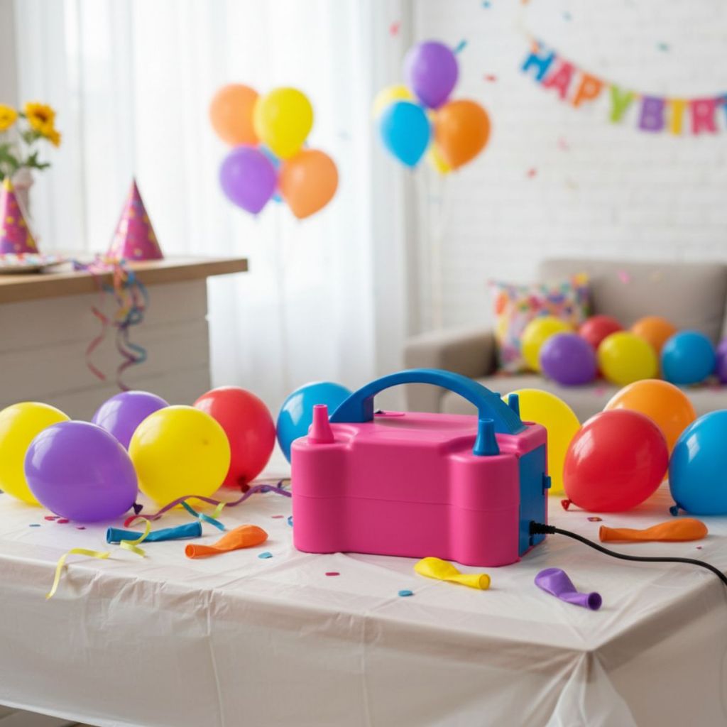 Inflador Compressor Bomba Balões Bexigas 2 Bicos Festas em Oferta na Shopee