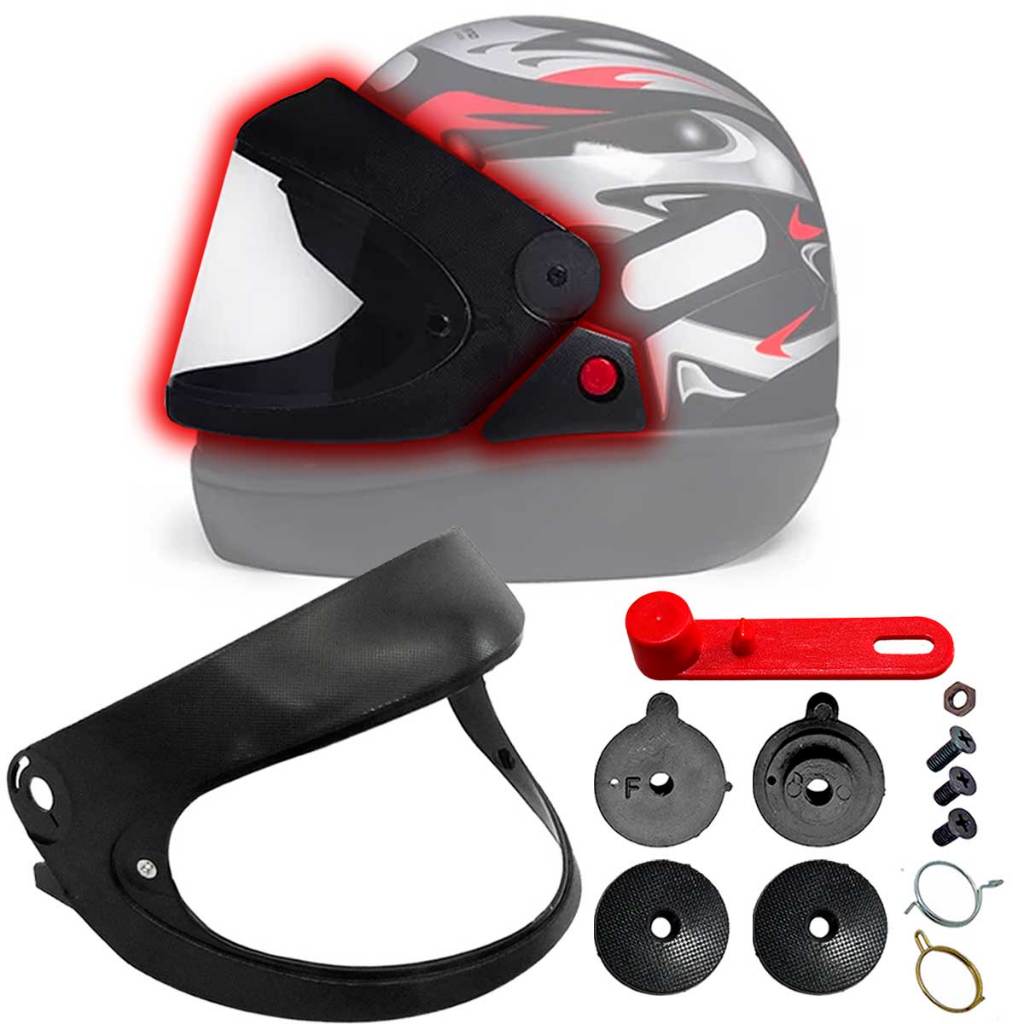 Kit Reparo Mecanismo Suporte De Viseira Capacete Taurus San Marino Automático Pala Máscara + Reparo