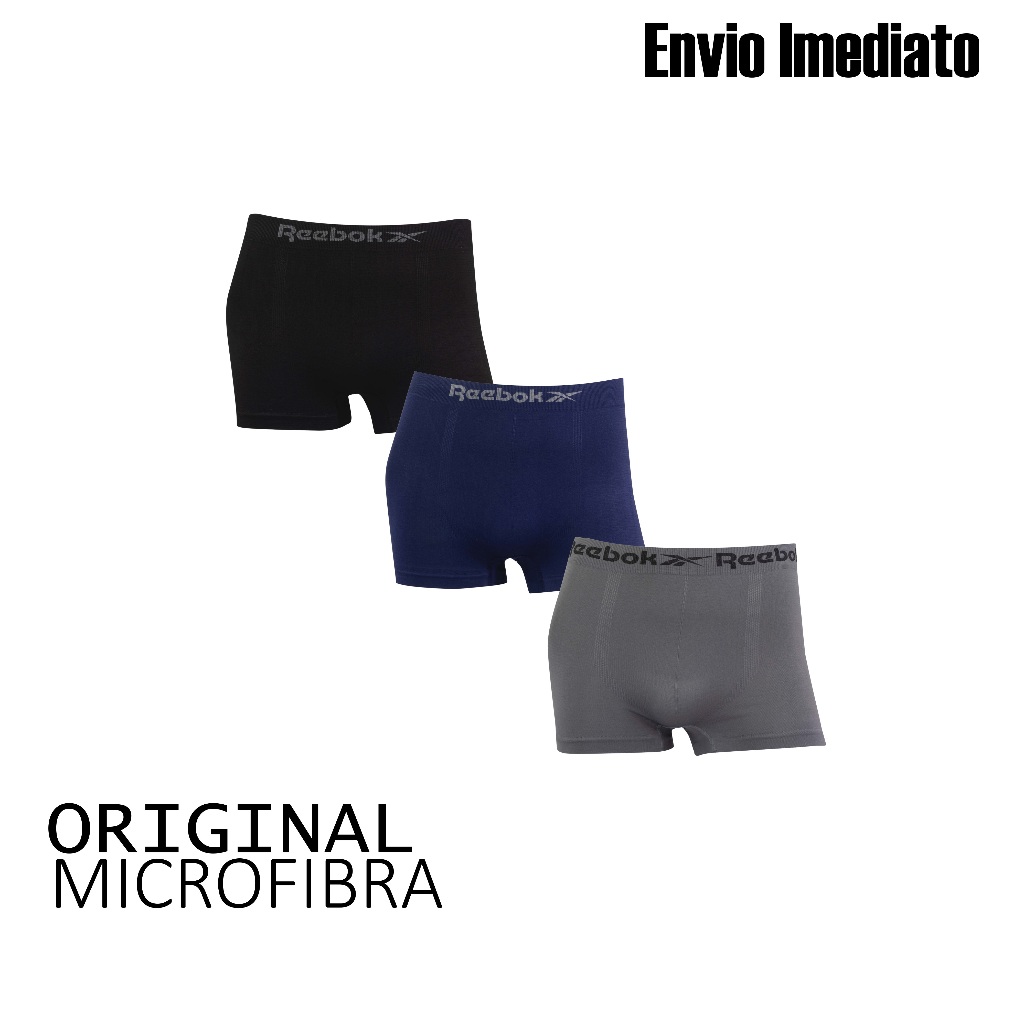 Kit 3 cuecas boxer microfibra Original marca Reebok