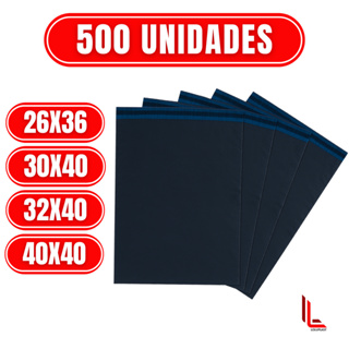 Kit 500 Envelopes de Segurança Plástico Inviolável Aba Adesiva Preto em Oferta na Shopee