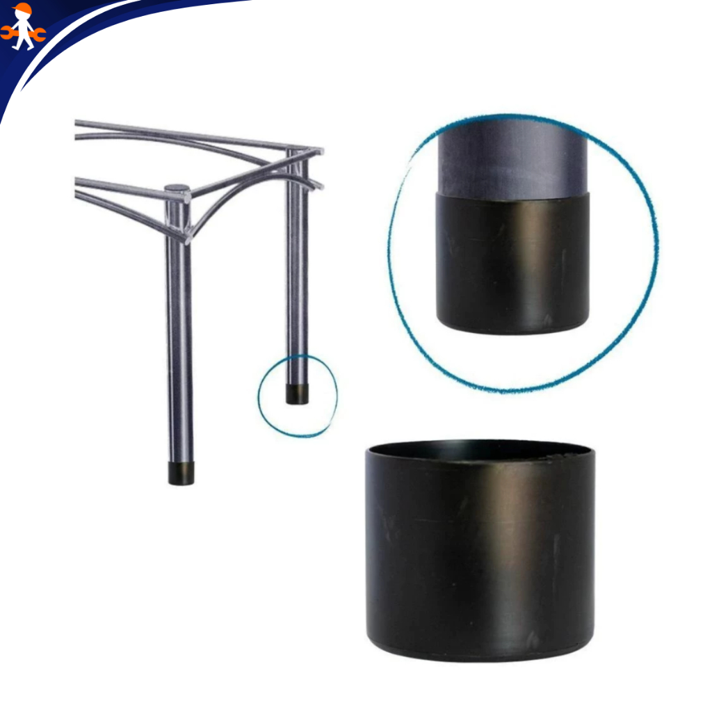 Pé de Mesa Tubular 7,6cm Ponteira Protetora 3 Polegadas Preta PLÁSTICO em Oferta na Shopee
