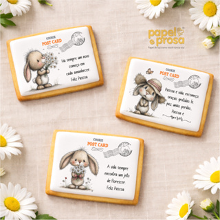 Papel Arroz Páscoa Postal Fofura - Folha A4 - com 9 imagens - Bolacha - Biscoito #Papel e Prosa em Oferta na Shopee