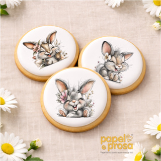 Papel Arroz Páscoa Comicos - Folha A4 - 20 imagens de 5cm redondo - Bolacha/Biscoito #papeleprosa em Oferta na Shopee