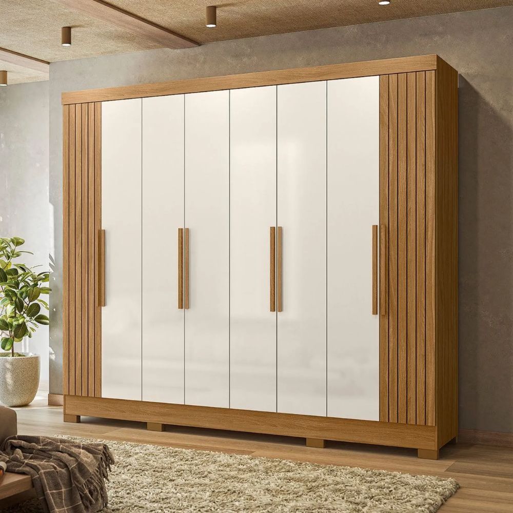 Guarda-Roupa Casal 8 Portas 4 Gavetas Diplomata Moval em Oferta na Shopee