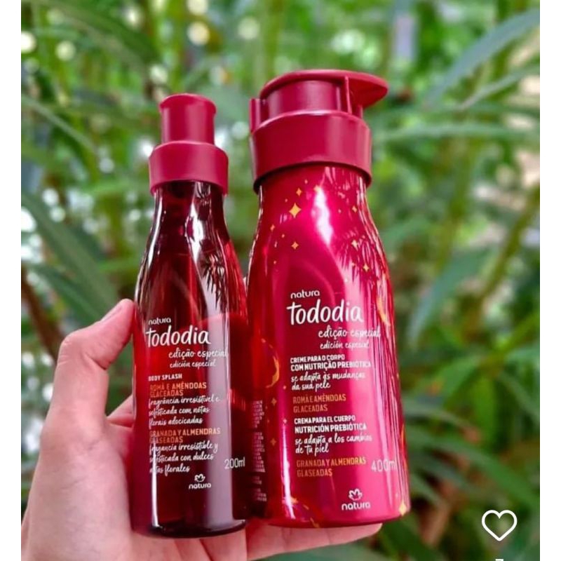 Kit Tododia Romã e Amêndoas Glaceadas – Hidratante 400 ml + Body Splash 200 ml | Natura