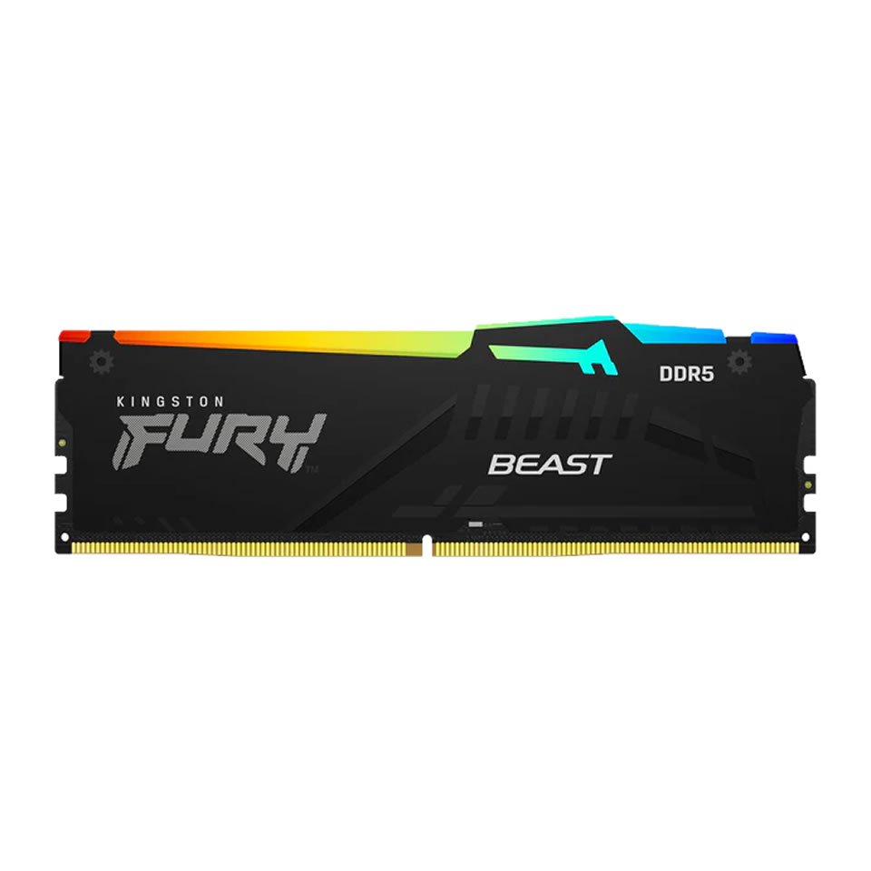 Memória 32GB DDR5 5200MHz/1.25V (PC5-41600) KINGSTON FURY Beast RGB [KF552C40BBA-32]