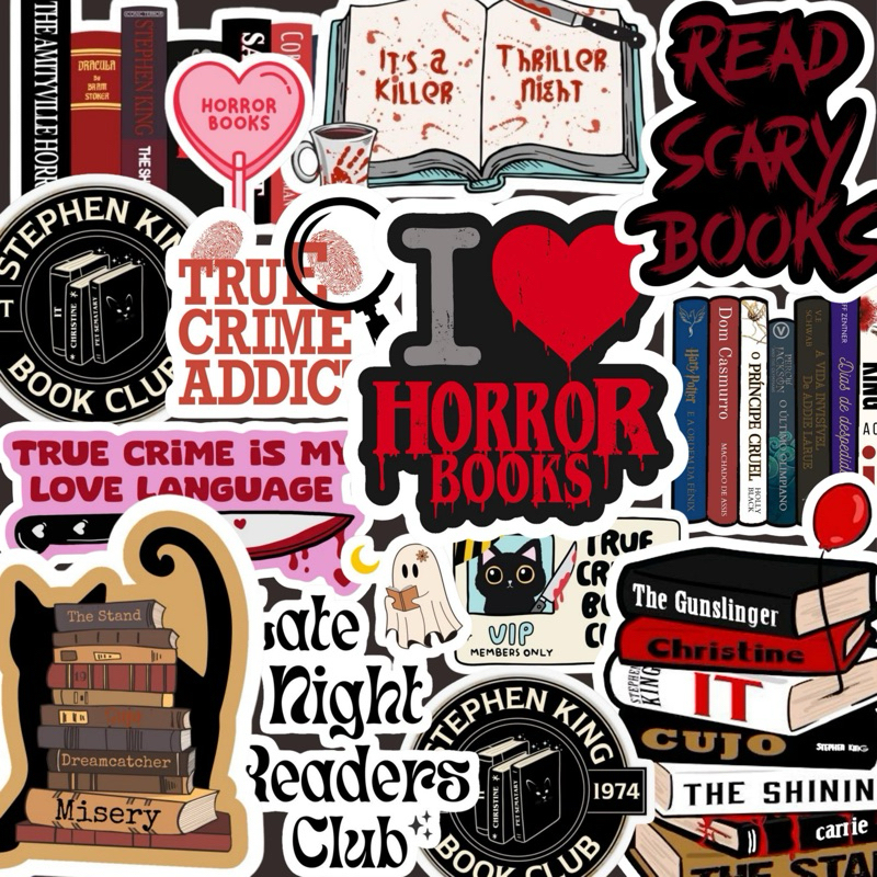 14 Adesivos de Terror para Kindle, Celular, Cadernos – Vinil à Prova d’Água e Alta Qualidade em Oferta na Shopee
