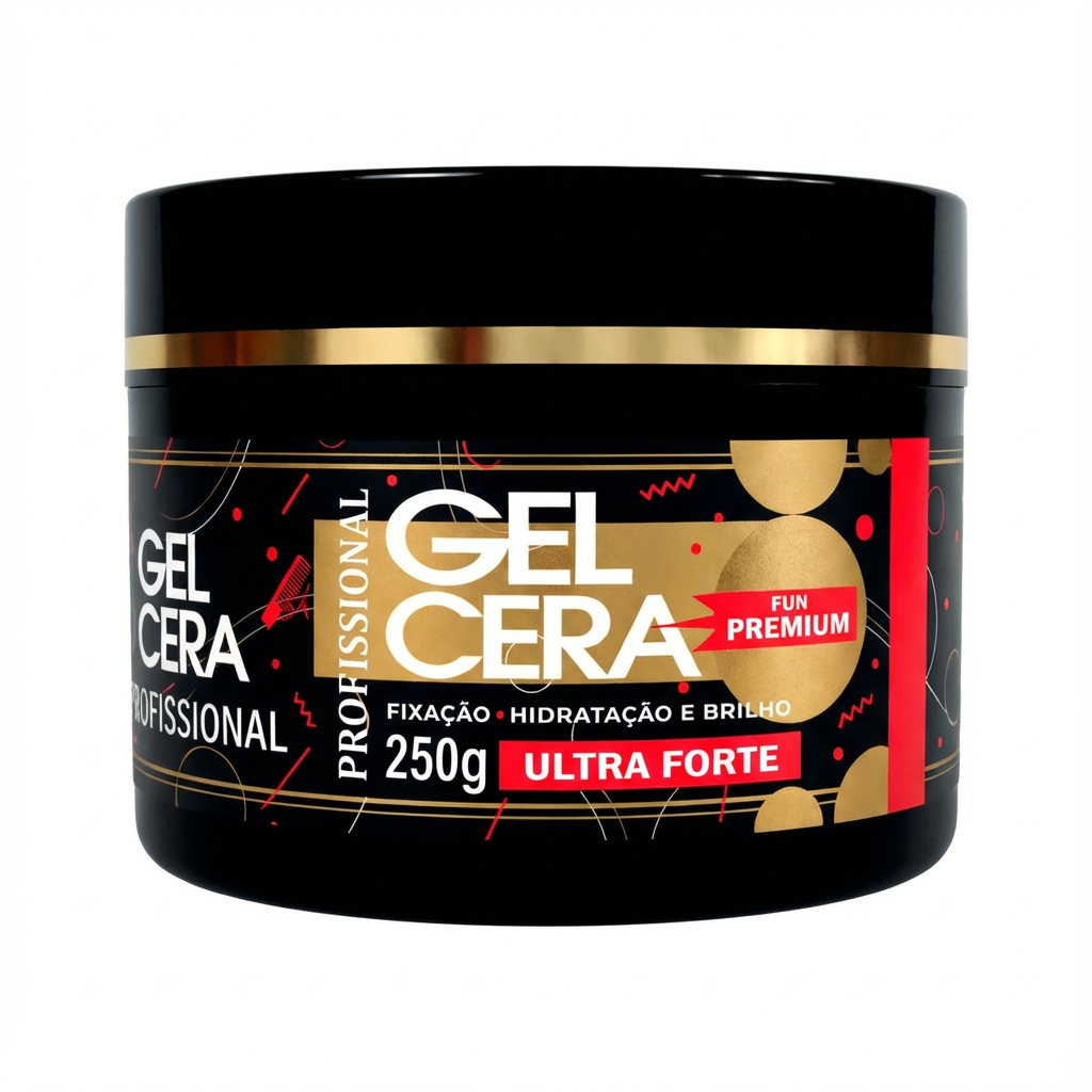 Gel Cera Capilar Ultra Forte Baby Hair Modelador e fixador de cachos 250gr Tazin Cosméticos