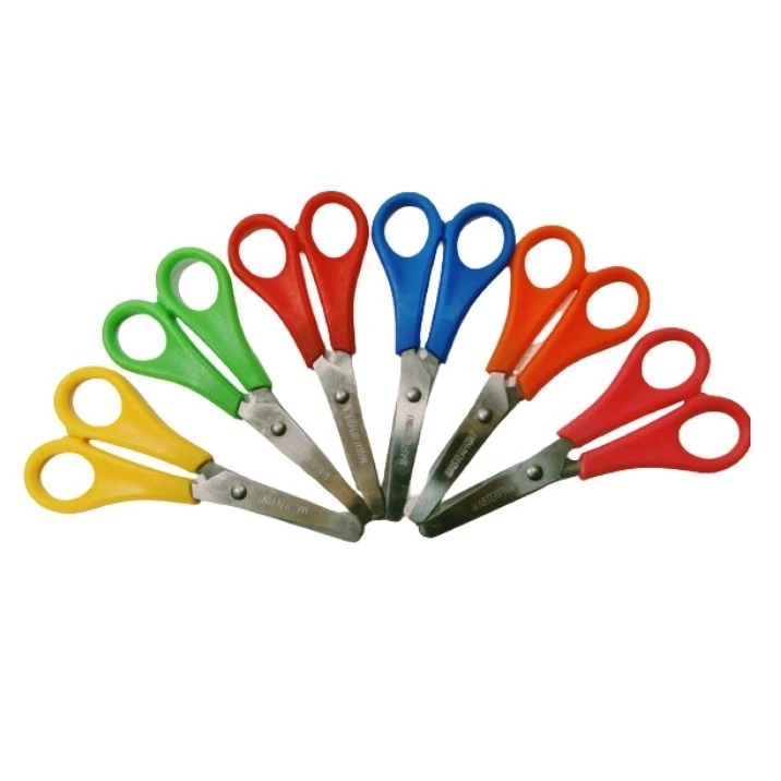 Tesoura Escolar 13cm Sem Ponta Tesoura Infantil Masterprint Todas Cores