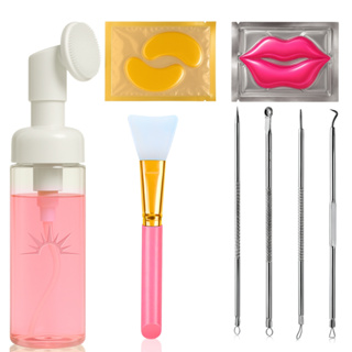 Kit SkinCare Completo Pump + Espátula de Silicone + Pad Labial + Pad Olheira + Extrator de Cravos em Oferta na Shopee