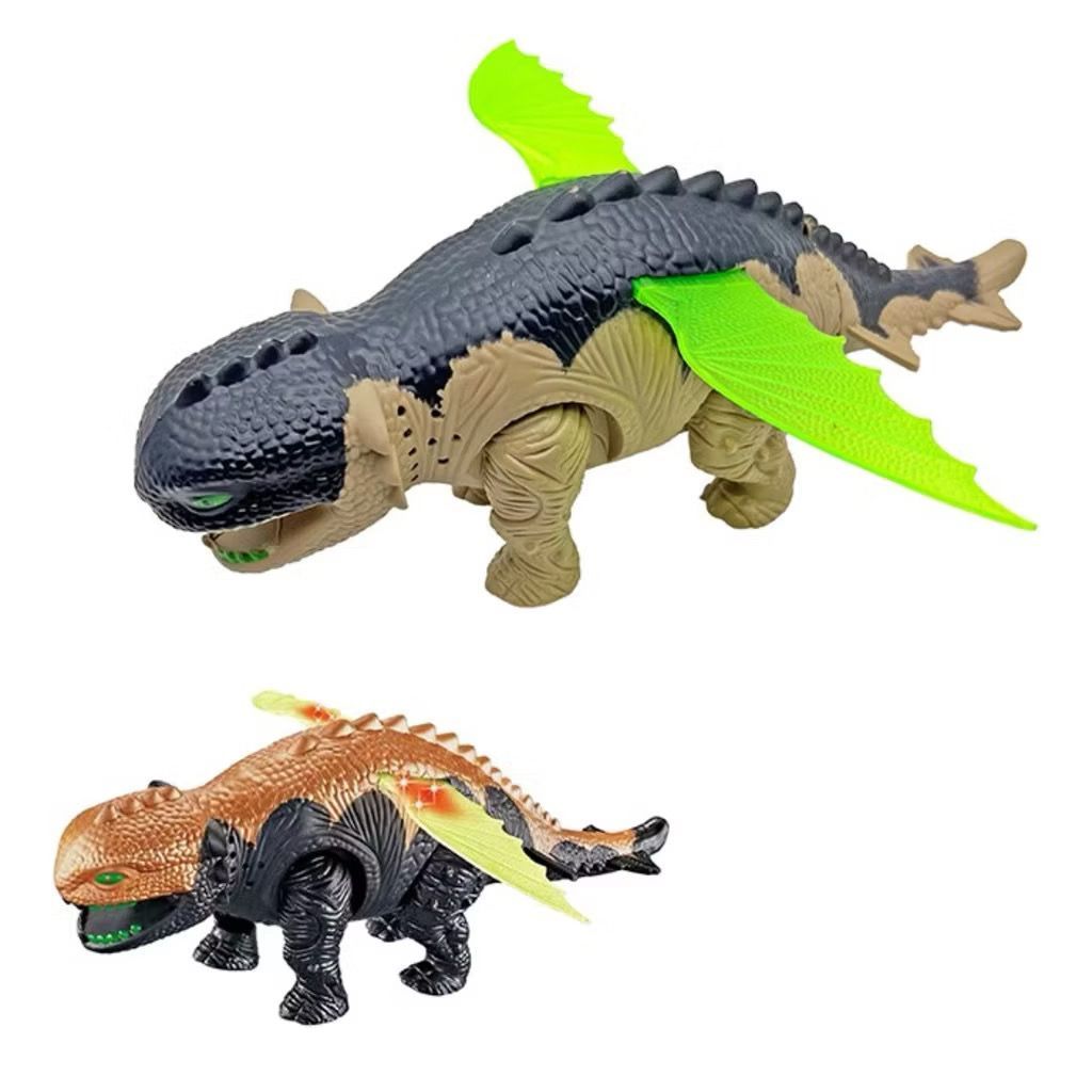 Dragão Dinossauro Robô Brinquedo Infantil com Asas, Luz, Som e Movimento | 25cm