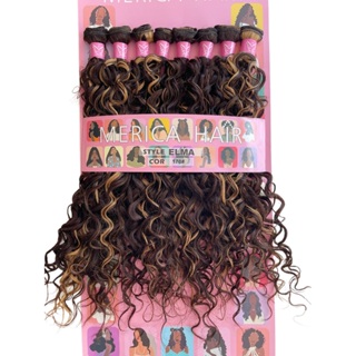 Cabelo Orgânico Cacheado Elma Novo Merica Hair - 8telas 1pct em Oferta na Shopee