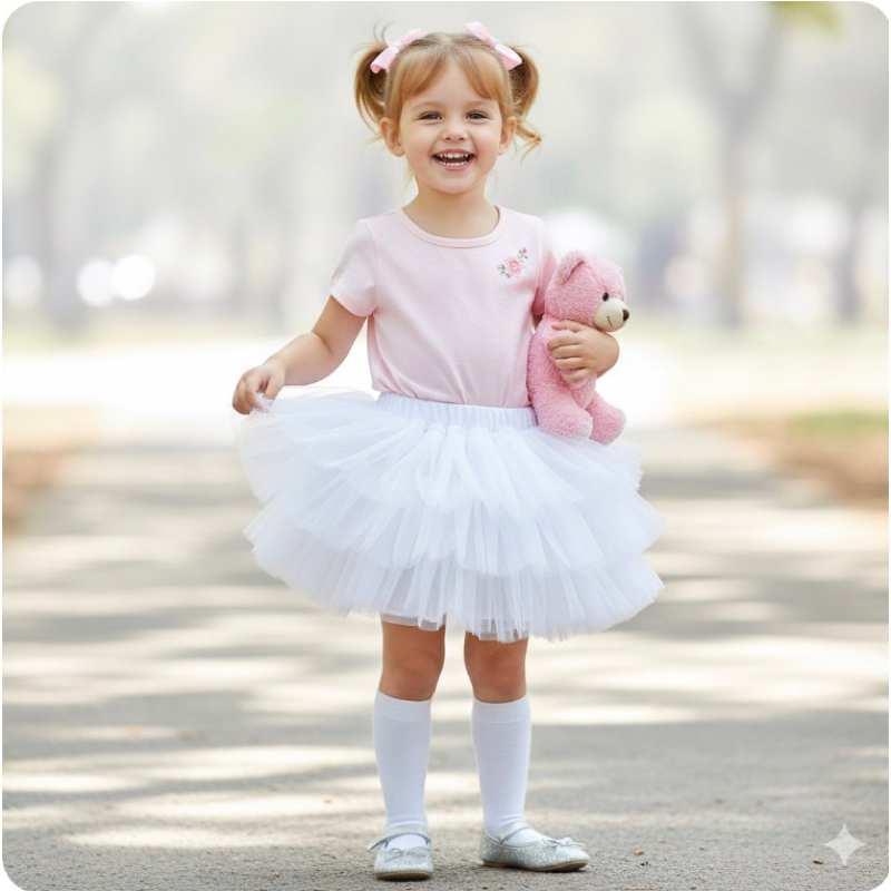 Saiote Anágua para Volume em Vestido de Festa Menina Bebê P.M.G.GG