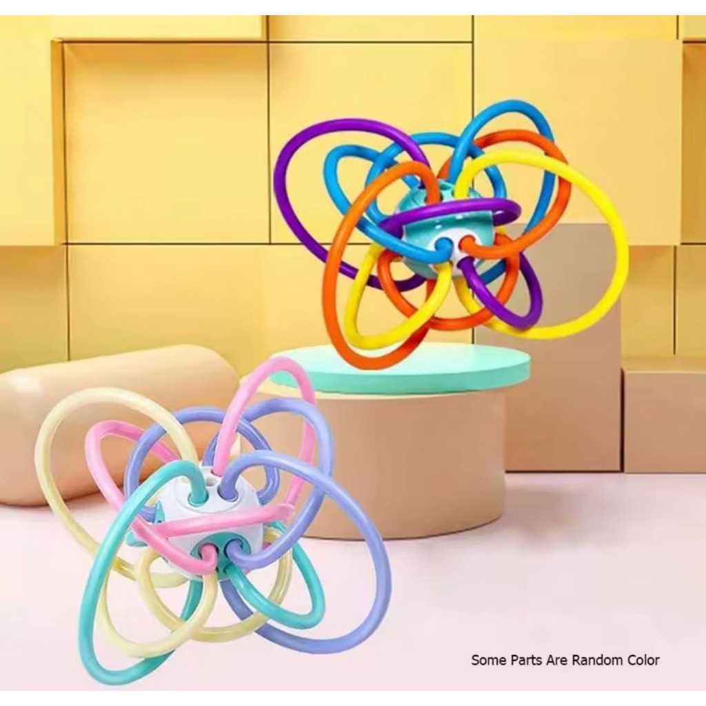 Brinquedo Bebê Mordedor Flexível Macio Bolinha Silicone Infantil Desenvolvimento Dentição Sensorial