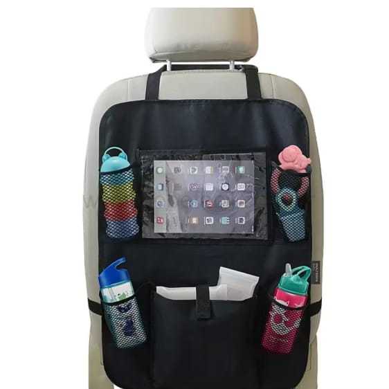Organizador de Banco de Carro com Bolso Transparente para Tablets
