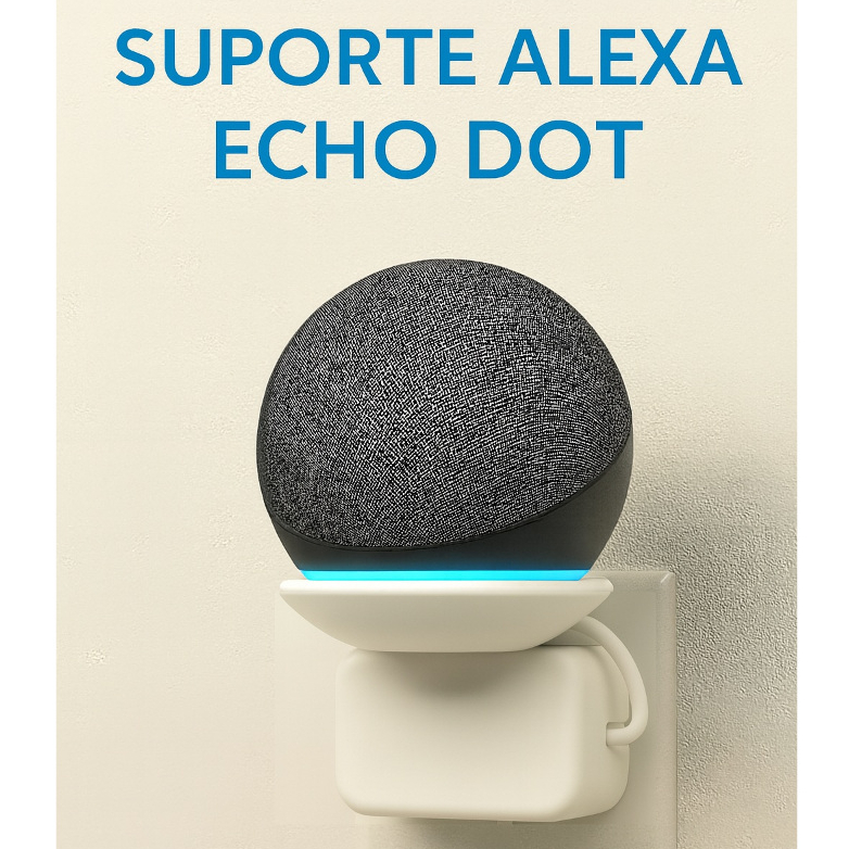 Suporte para Alexa Echo Dot 4/ 5 geração Amazon Tomada Compartimento para Fios