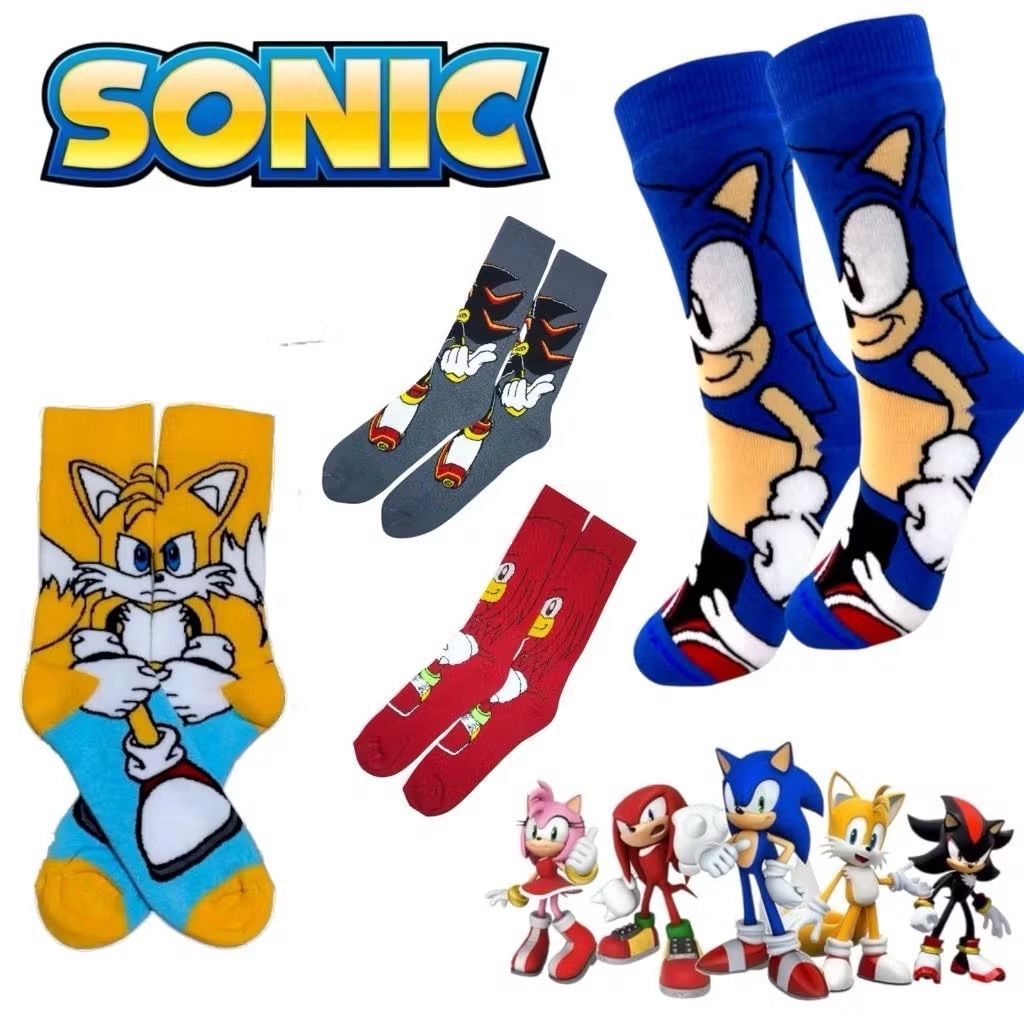 Meias Divertidas Infantil Adulto Tails Sonic Algodão Cano Alto Pronta Entrega em Oferta na Shopee