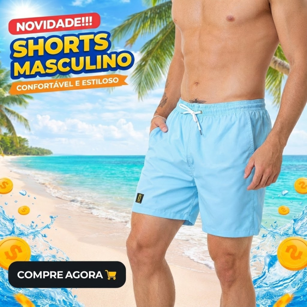 Short Masculino Neon Bermuda Praia Verão Mauricinho Jr Coleção 2026