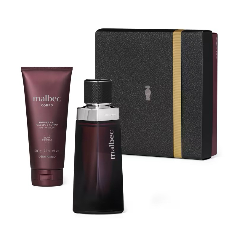 kit Malbec shower gel e perfume original