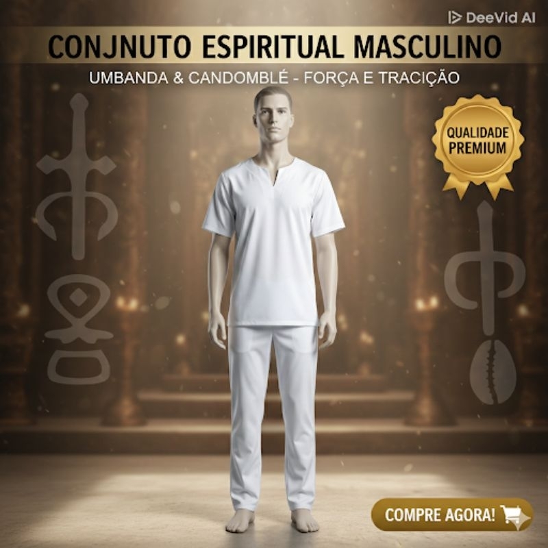 ROUPAS UMBANDA CANDOMBLÉ AXÉ MASCULINO LUXO| TECIDO OXFORDINE PREMIUM |Calça e Bata