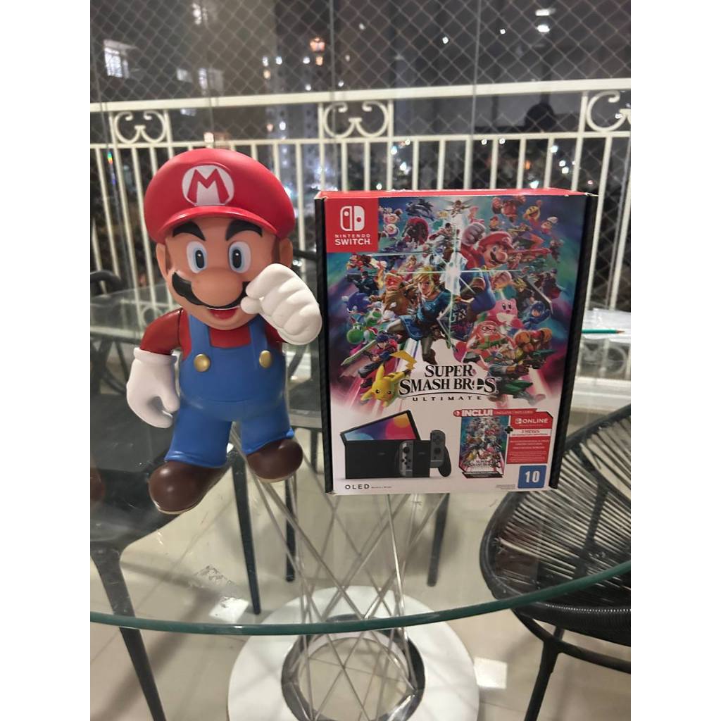 NOTA FISCAL NINTENDO SWITCH OLED DESBLOQUEADO KAMIKAZE  EDIÇÃO ESPECIAL SMASH BROS