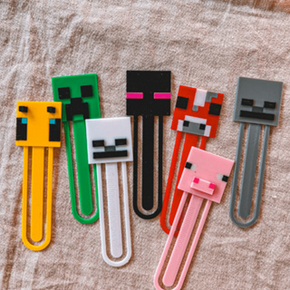 Marca página Minecraft criativo | Kit 6 Personagens | Presente gamer ideal | Lembrancinha infantil em Oferta na Shopee