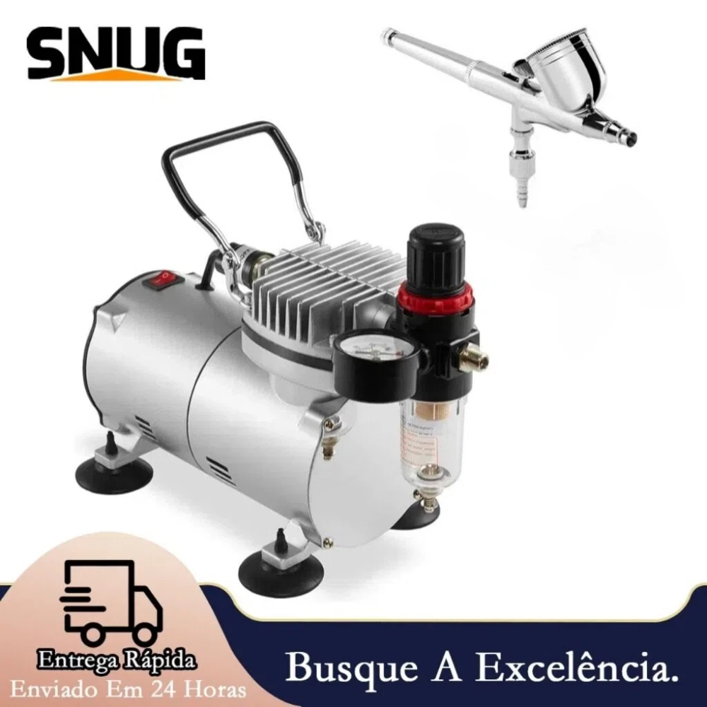 SNUG Compressor Para Aerógrafos Bomba de Bivolt Pintura Com Kit de Limpeza em Oferta na Shopee