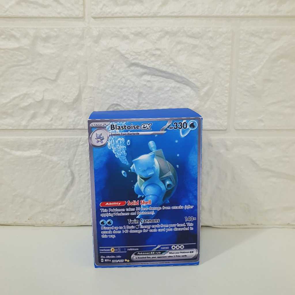 Caixinha lembrancinha Tema Carta Pokémon Blastoise - festa infantil personalizada