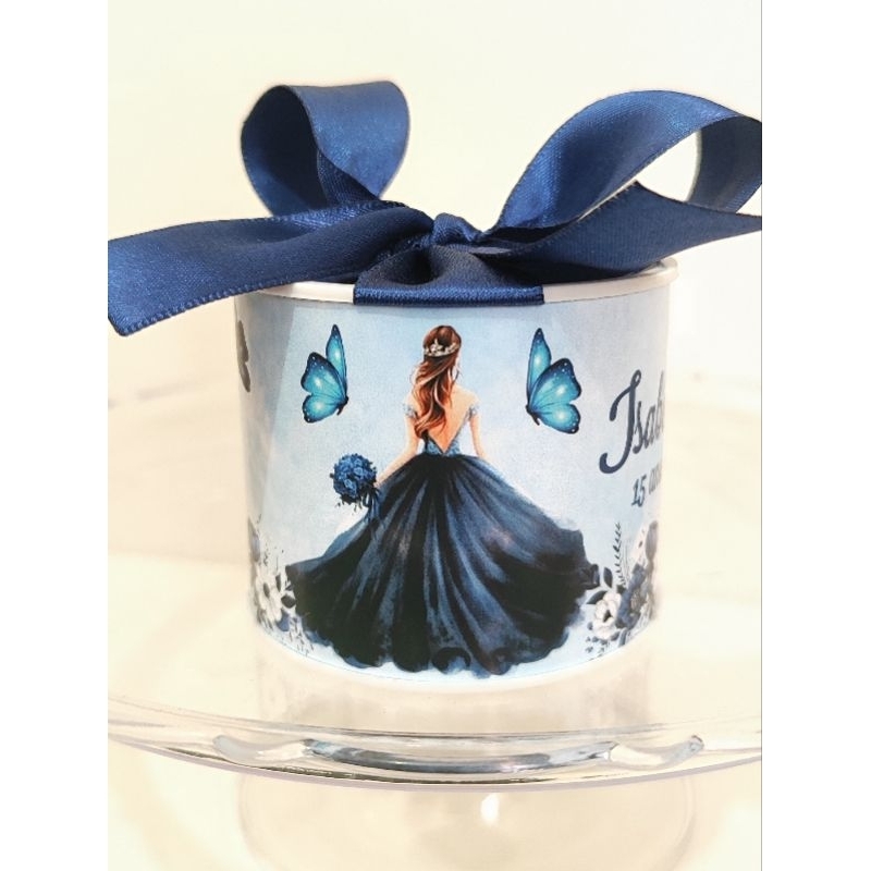 Tubolatas Personalizadas 5x6-15 Anos Azul Marinho- Lembrancinhas Festa Aniversário 15 anos/ Debutante