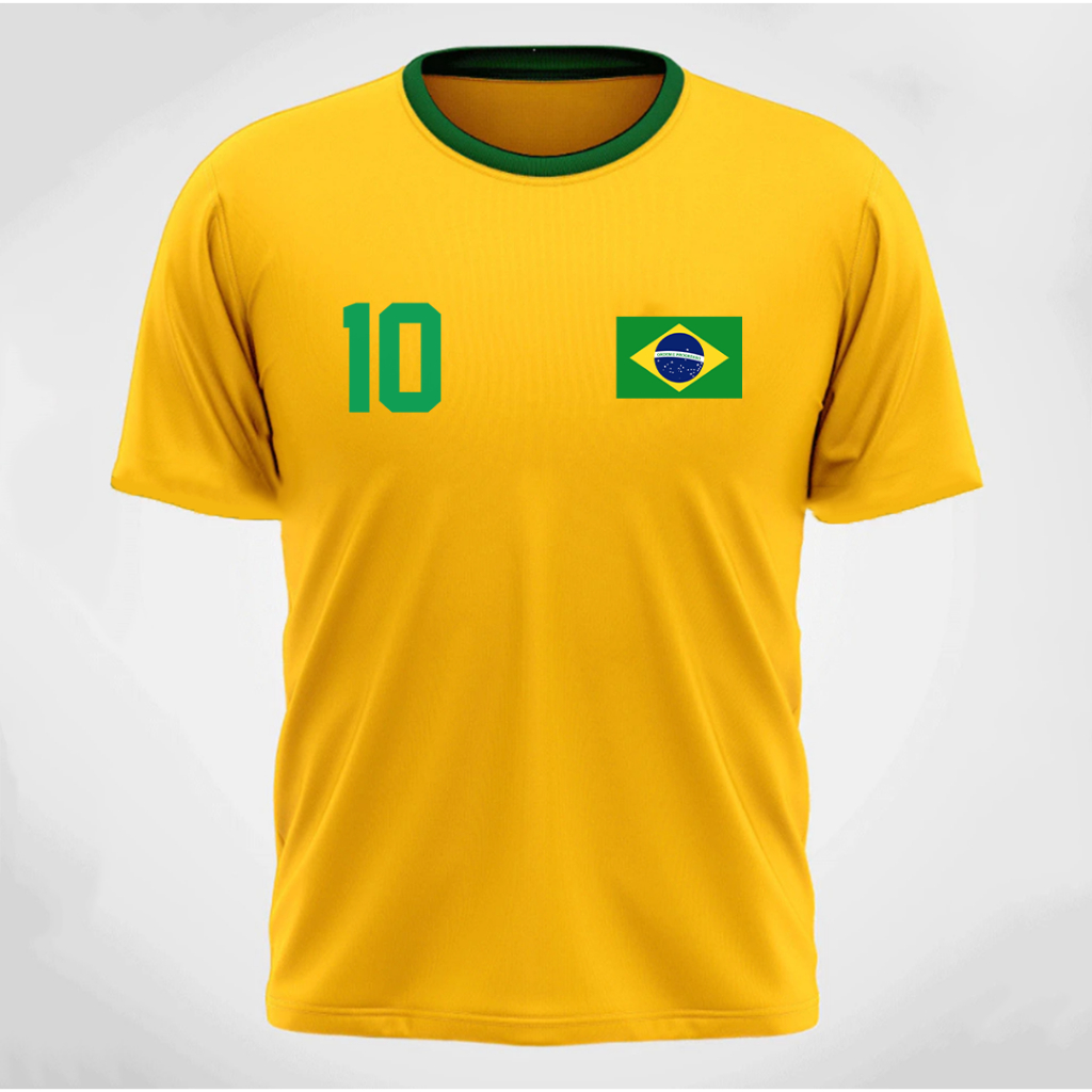 Camiseta Brasil 2026 Estampada Amarelo Lançamento Copa Time Personalizada Camisa BRASIL
