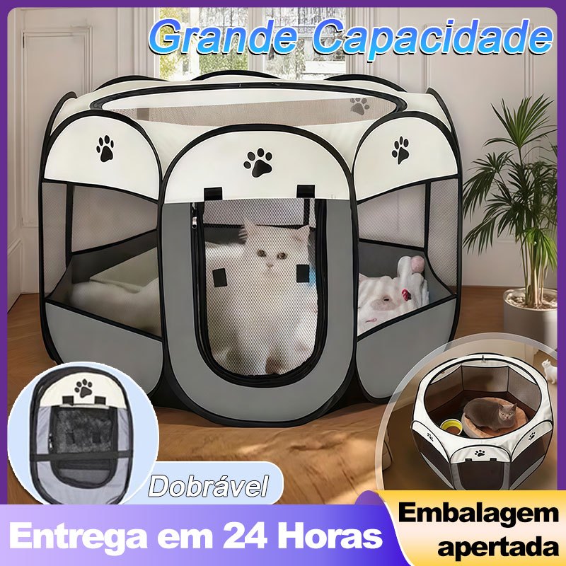 Casinha Para Pets Gatos Grande Dobrável Portátil Cercadinho Tenda 3 Cores Tecido Oxford em Oferta na Shopee